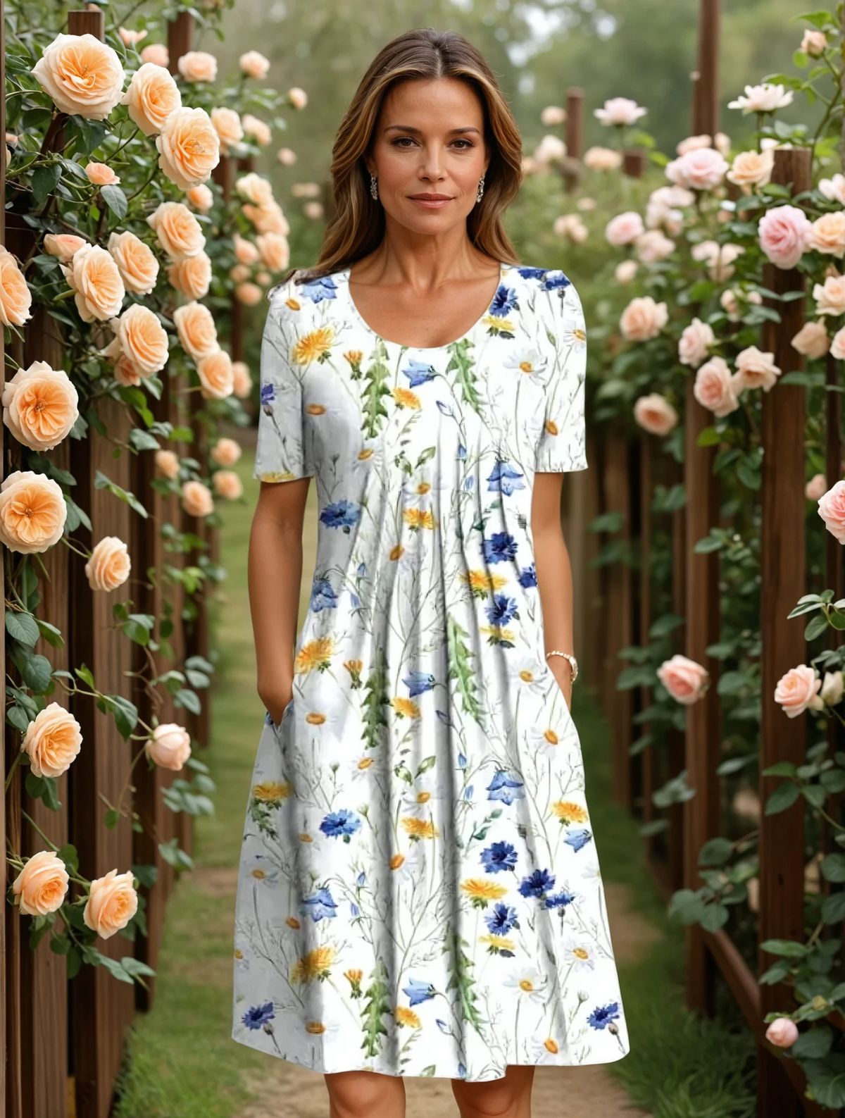 GEORGIA | ELEGANT DRESS WITH TUMMY COVERAGE