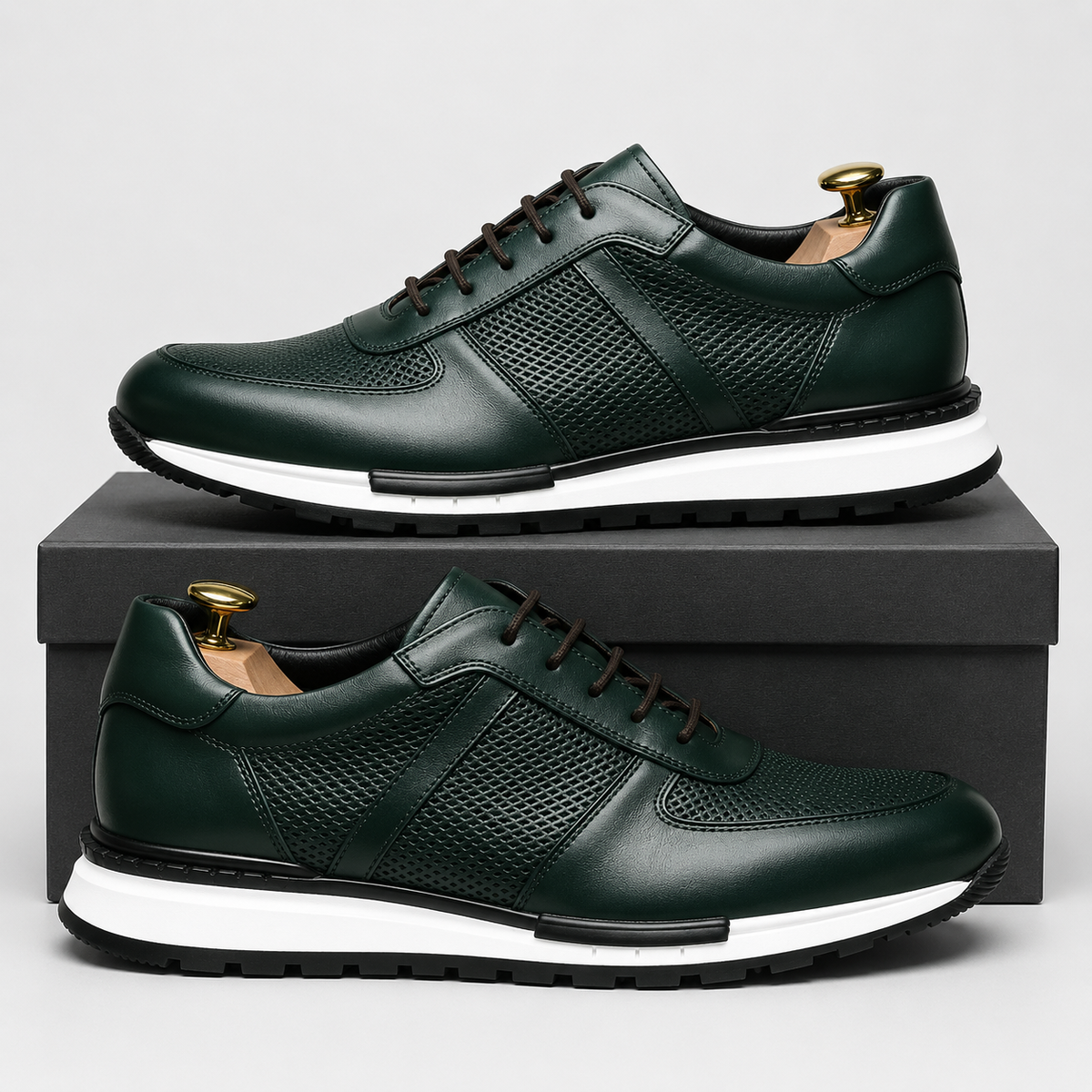 DAVID MILLER LEATHER SNEAKERS
