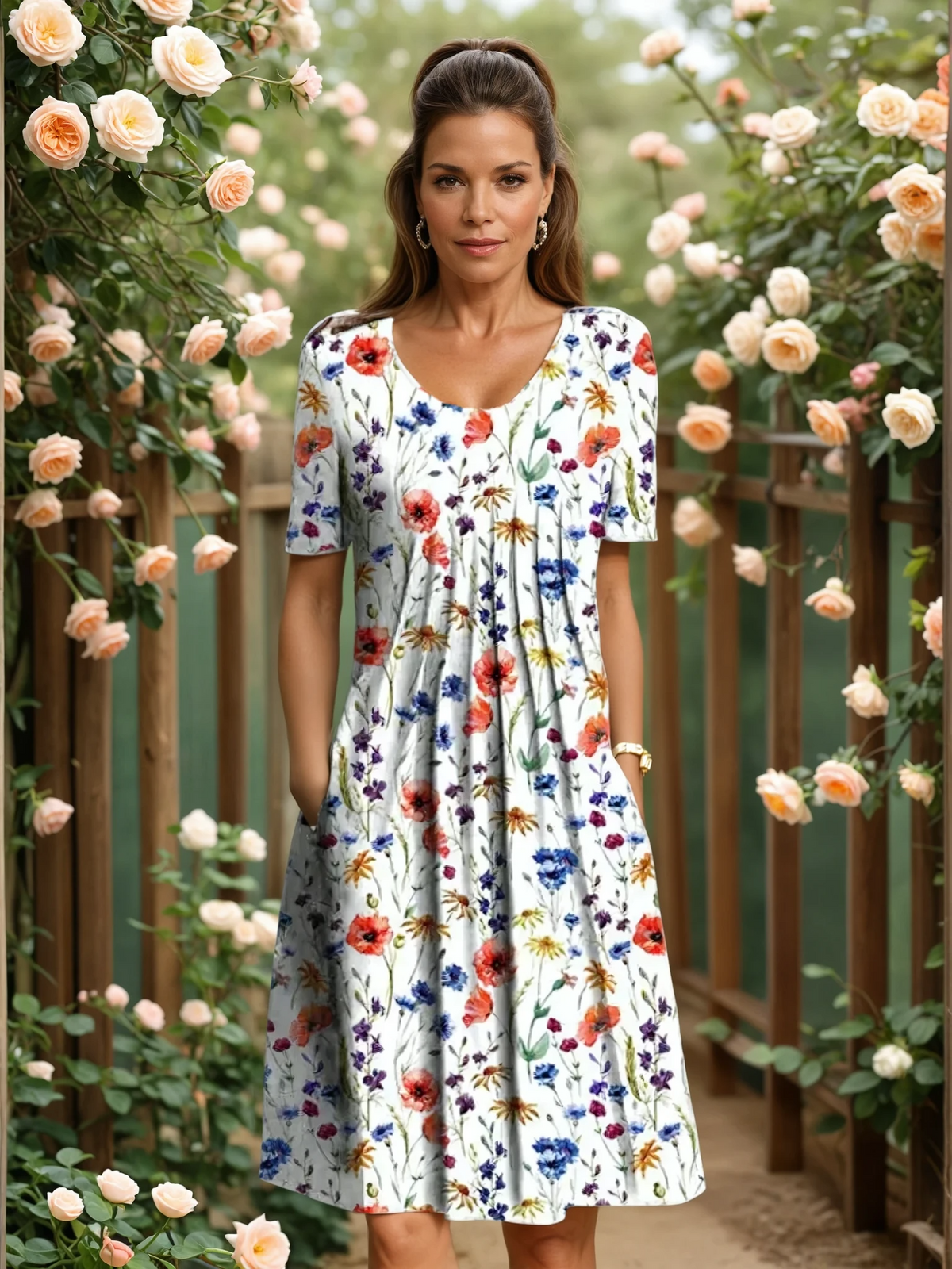 GEORGIA | ELEGANT DRESS WITH TUMMY COVERAGE