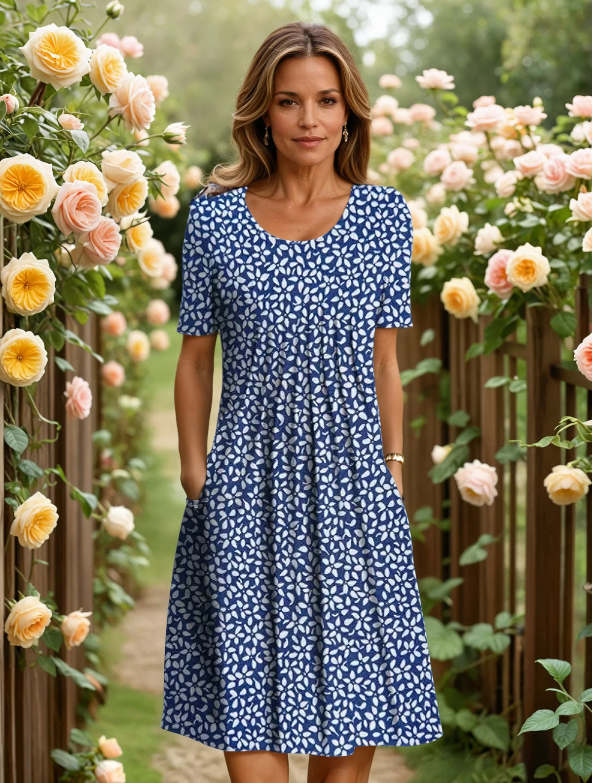 GEORGIA | ELEGANT DRESS WITH TUMMY COVERAGE