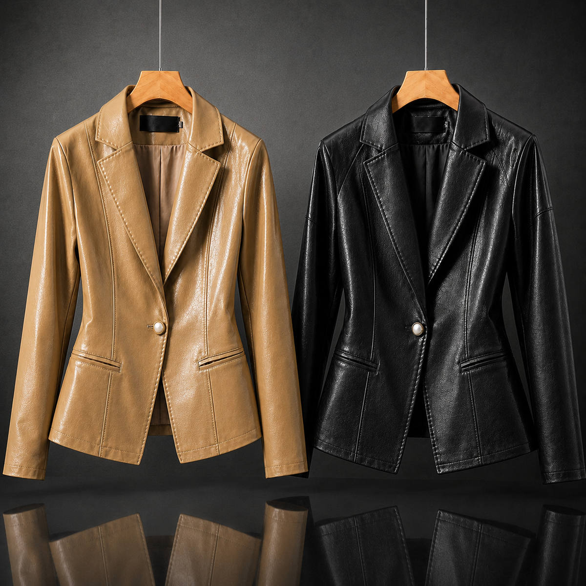 Rivera Lambskin Leather Blazer