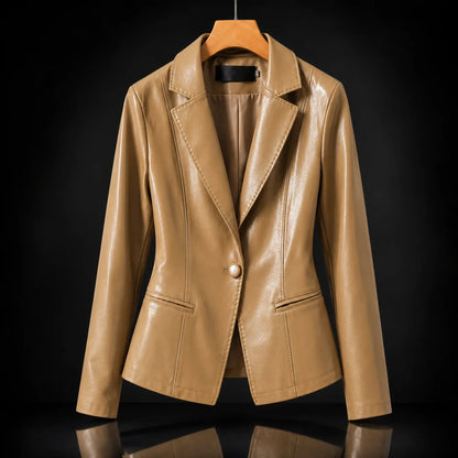 Rivera Lambskin Leather Blazer