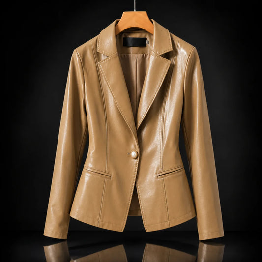 Rivera Lambskin Leather Blazer